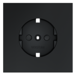 Накладка для розетки с заземлением и защитными шторками, S70 (графит)