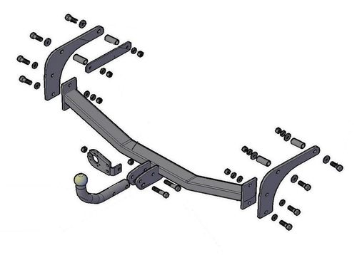 Фаркоп Лада XRay модель GAB130 2WD 2016-2022 крепление шара на двух болтах(без электрики) Трейлер.2040
