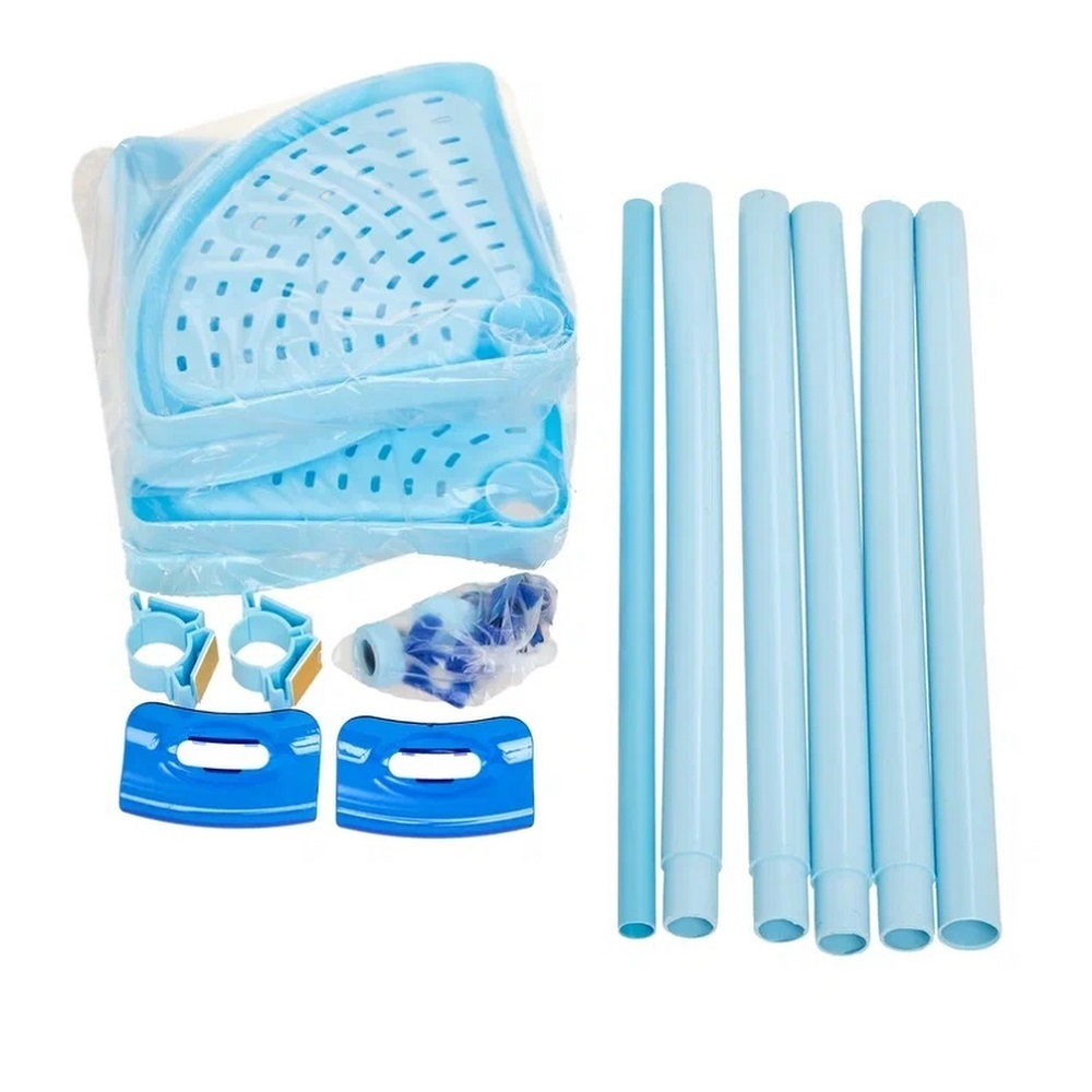 Полка угловая для ванной комн. "Prima Nova" № 02 голубая размер 52х25х10 "КТ"