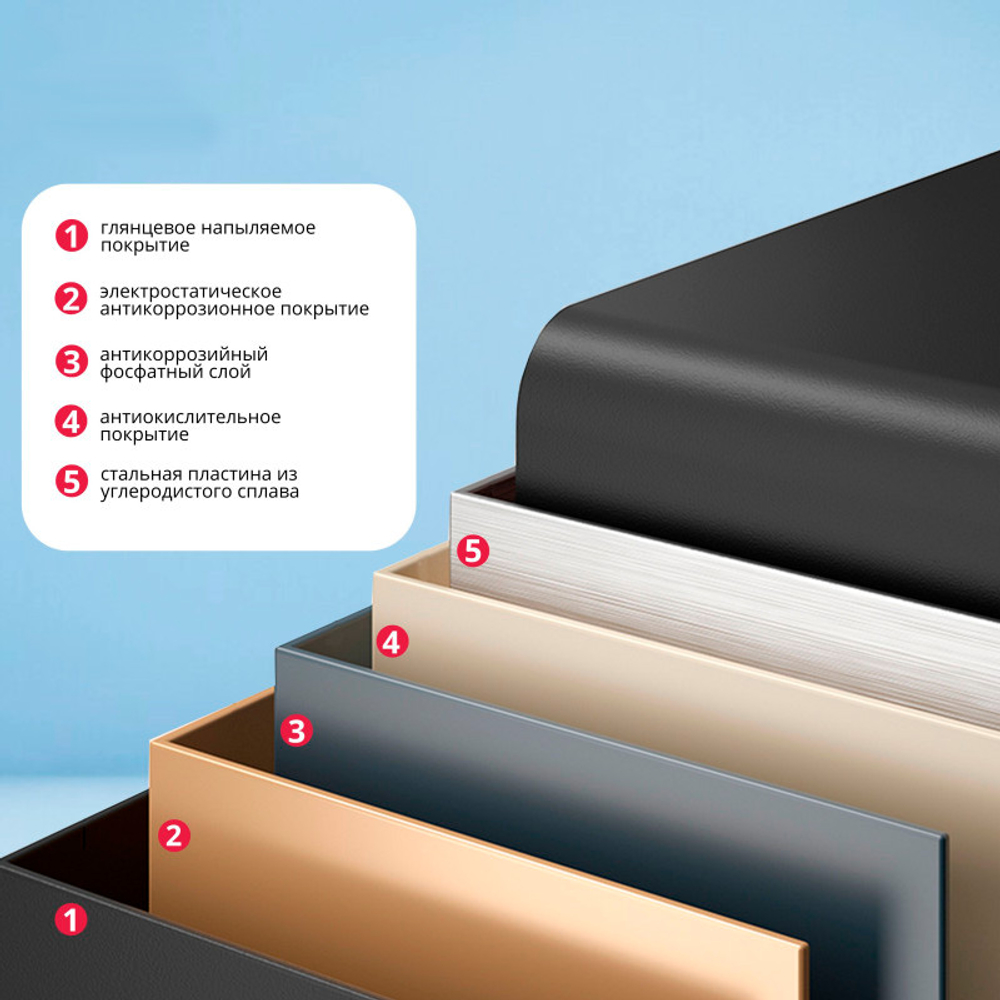 Сейф DELI "AE209" электронный замок + ключ, 310х200х200 мм, 4.7 кг, черный