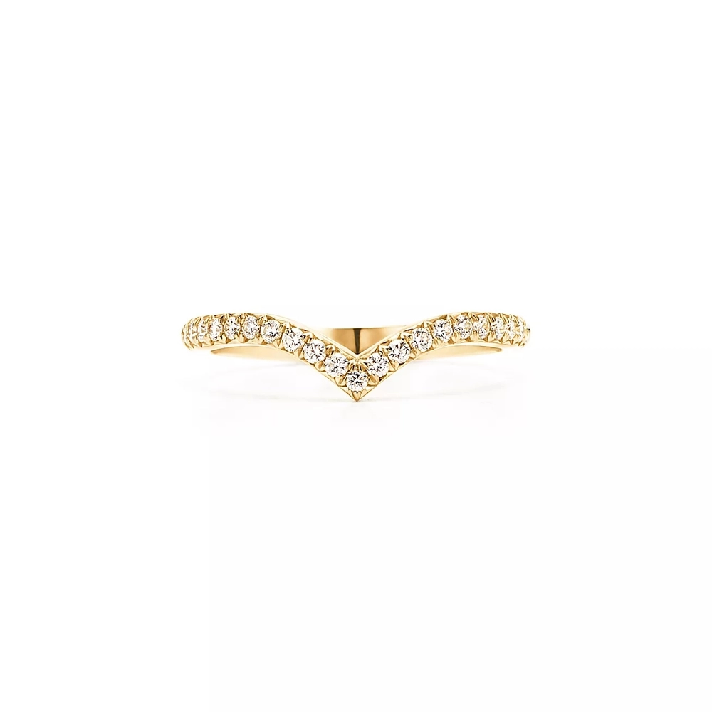 Кольцо из жёлтого золота с бриллиантами, Tiffany💎Soleste V. В наличии