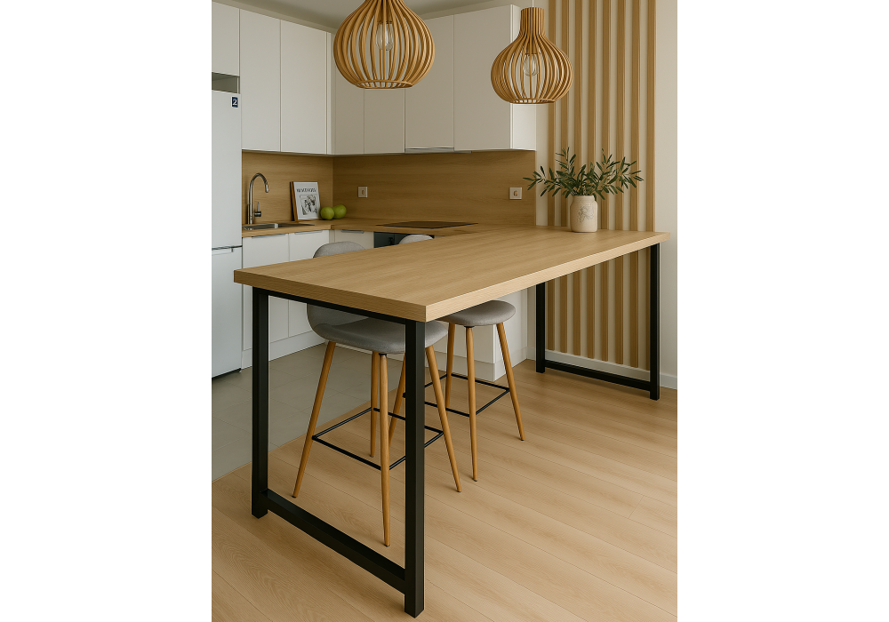 Обеденный стол Woodville Дилан Лофт 120х60х110 дуб вотан