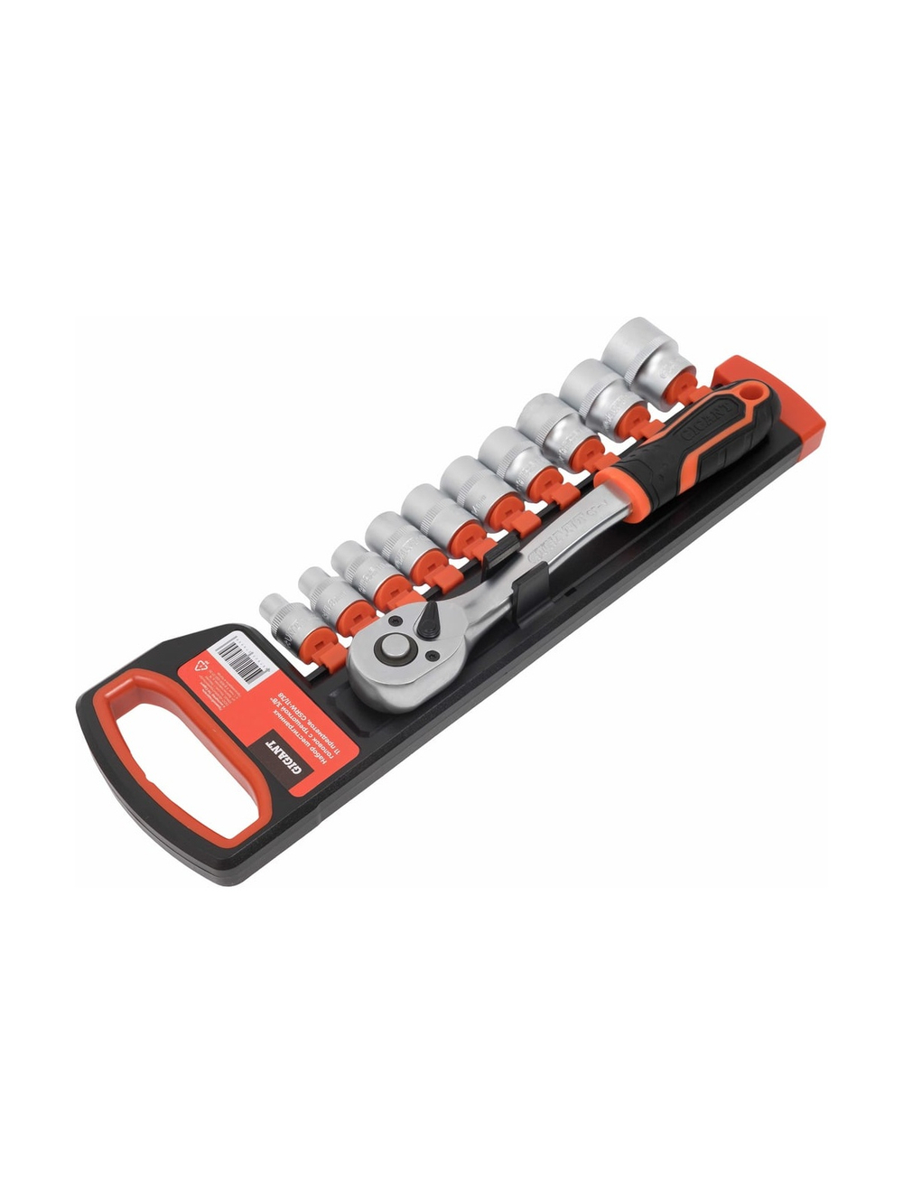 Набор шестигранных головок Gigant с трещоткой 3/8, 11 предметов GSRW-11/38