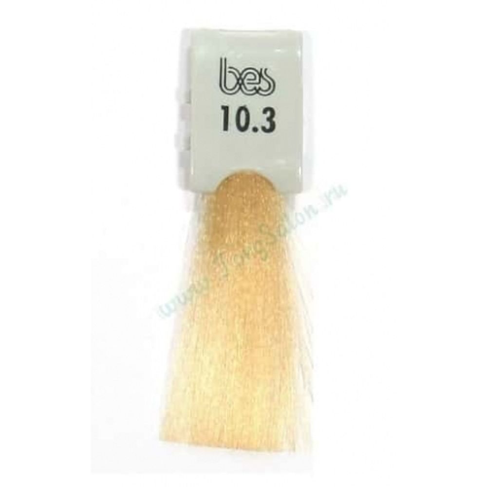 Перманентная краска для волос BES HI-FI 10.3 (платина золотистая), 100 мл