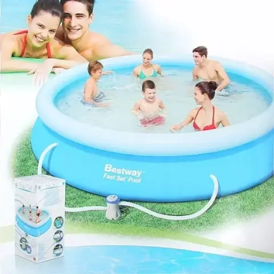 Бассейн надувной Fast Set 366*76 см + фильтр-насос 1249 л/ч (I) Bestway (57274)