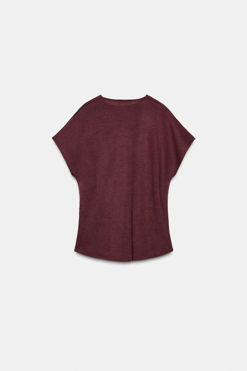 ZARA МЯГКИЙ ТОП С УЗЛОМ, КОНЬЯЧНЫЙ