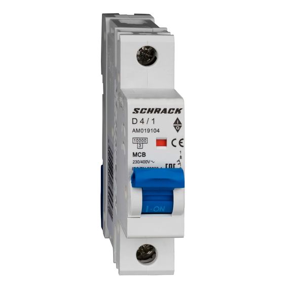 Автоматический выключатель Schrack Technik 1P D 4A 10kA Amparo AM019104--