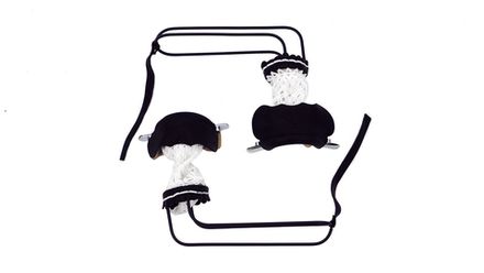 Комплект луз с выкатом RU-06-П, скоба - хром (лен, черная кожа, комбинированная) плетенка