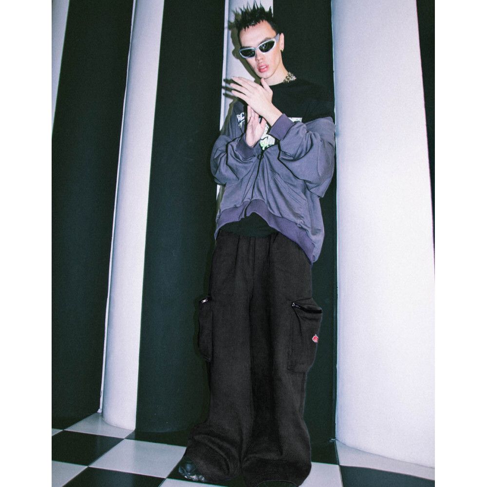 Купить Брюки SoWhat? Карго Широкие Плотные Черные Брюки SoWhat? Карго Широкие Плотные Черные