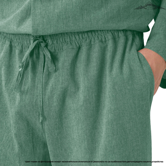 Вареный (стираный) хлопок, цв.Зелено-серый меланж | ш.250 см | 145 г/м² | хлопок-100%