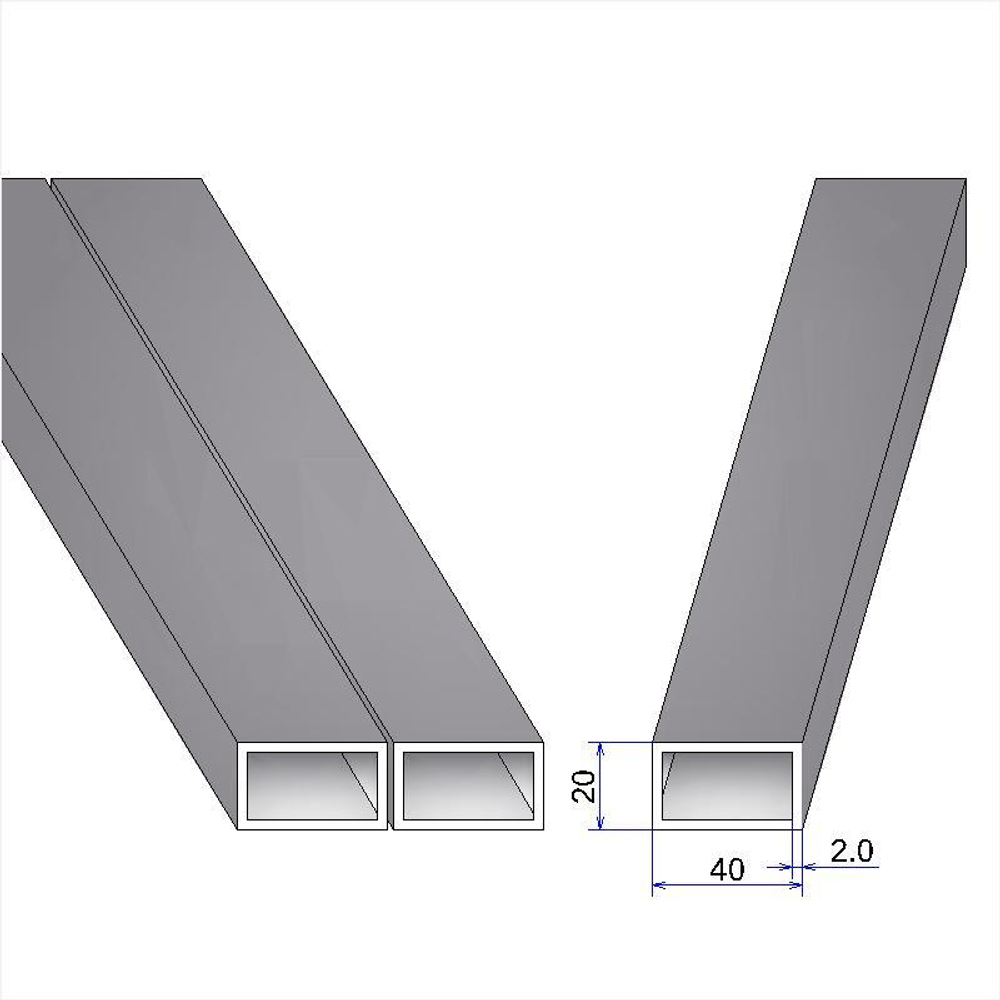 Профильная труба 40х20х2