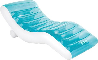 Надувной матрас шезлонг для плавания Intex 56874 Splash Lounge 191х99 см до 100 кг с подстаканником и ручками