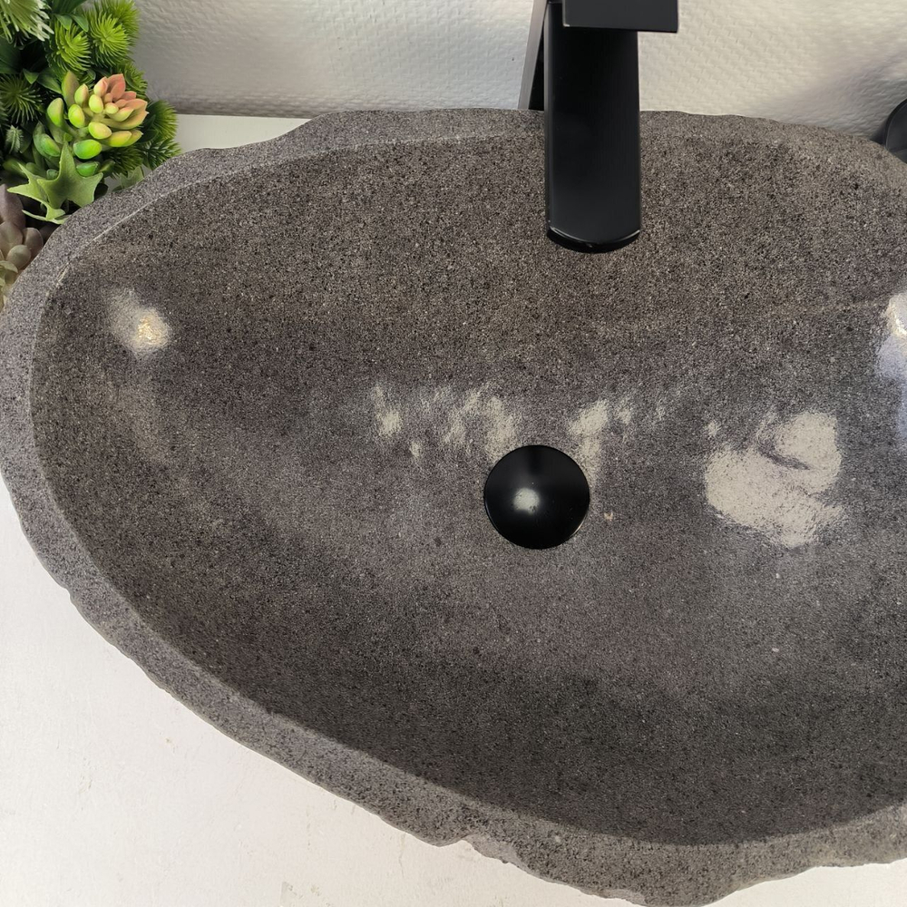 Каменная раковина из речного камня RS-05489 (60*40*16) 0857 из натурального камня