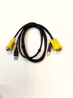 Кабель мониторный спаренный VGA-VGA+USB-USB type B 2.0