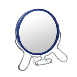 Зеркало настольное в пластиковой оправе «Практика» круг, подвесное, двухстороннее d-9,5см