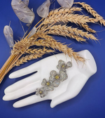 Брошь "Орхидея"из меди и кубическим цирконием.