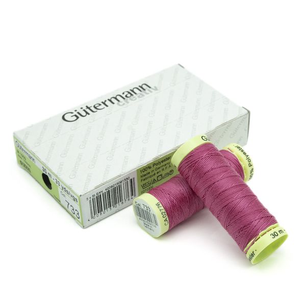 Нитки отделочные Gutermann Top Stitch 30 (30 метров), 5 кат. | 733 розовая фуксия