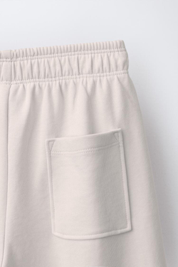 ZARA БРЮКИ WIDE LEG ИЗ ИНТЕРЛОКА, ЭКРЮ