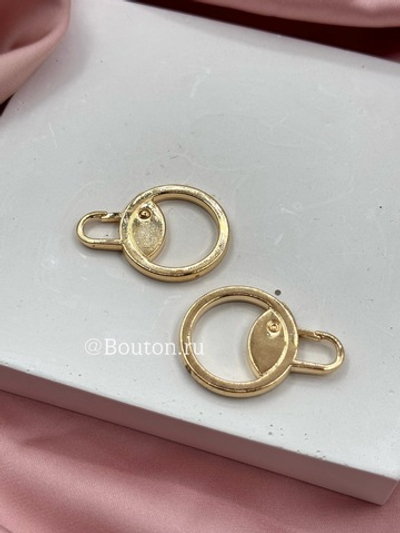 Пуллер-карабин металлический золотистый