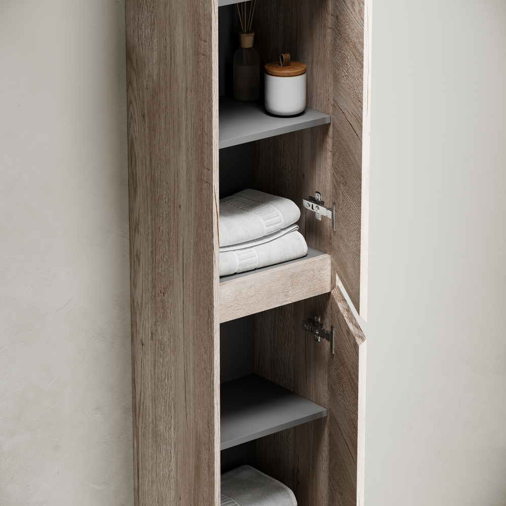 Шкаф-пенал напольный Sancos Libra Floor, дуб галифакс натуральный 350х300х1870 мм