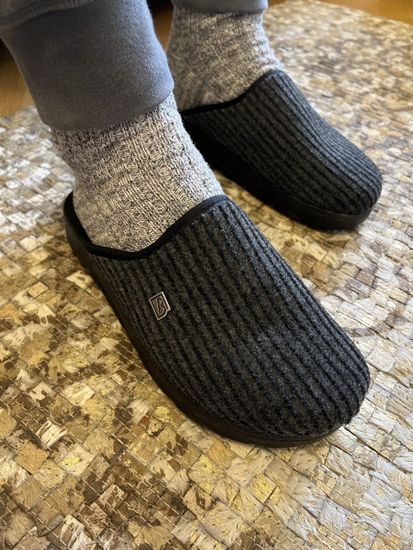 508M | "Ivan Zima" | Мужские тапочки-сабо (серый вельвет)