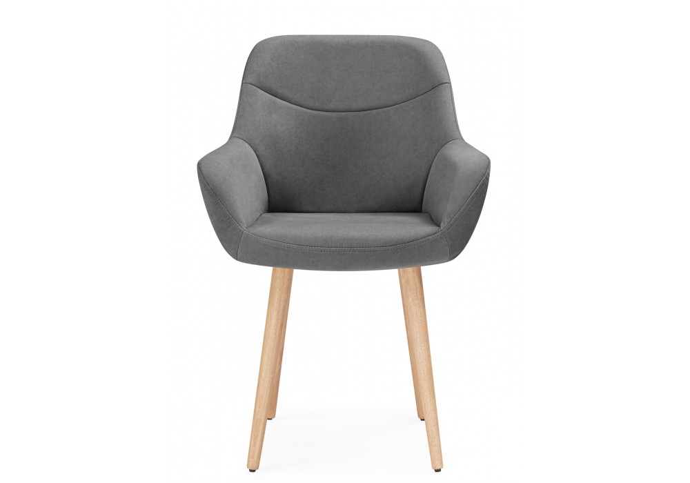 Стул деревянный Woodville Флюид темно-серый (zd 995), светлое дерево