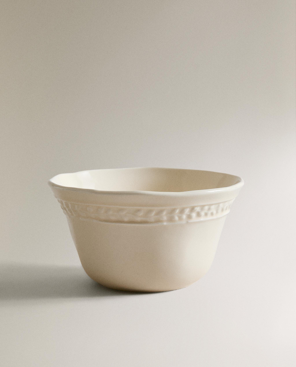 Zara Home миска из каменной керамики, цвет кремовый, 11.3 см