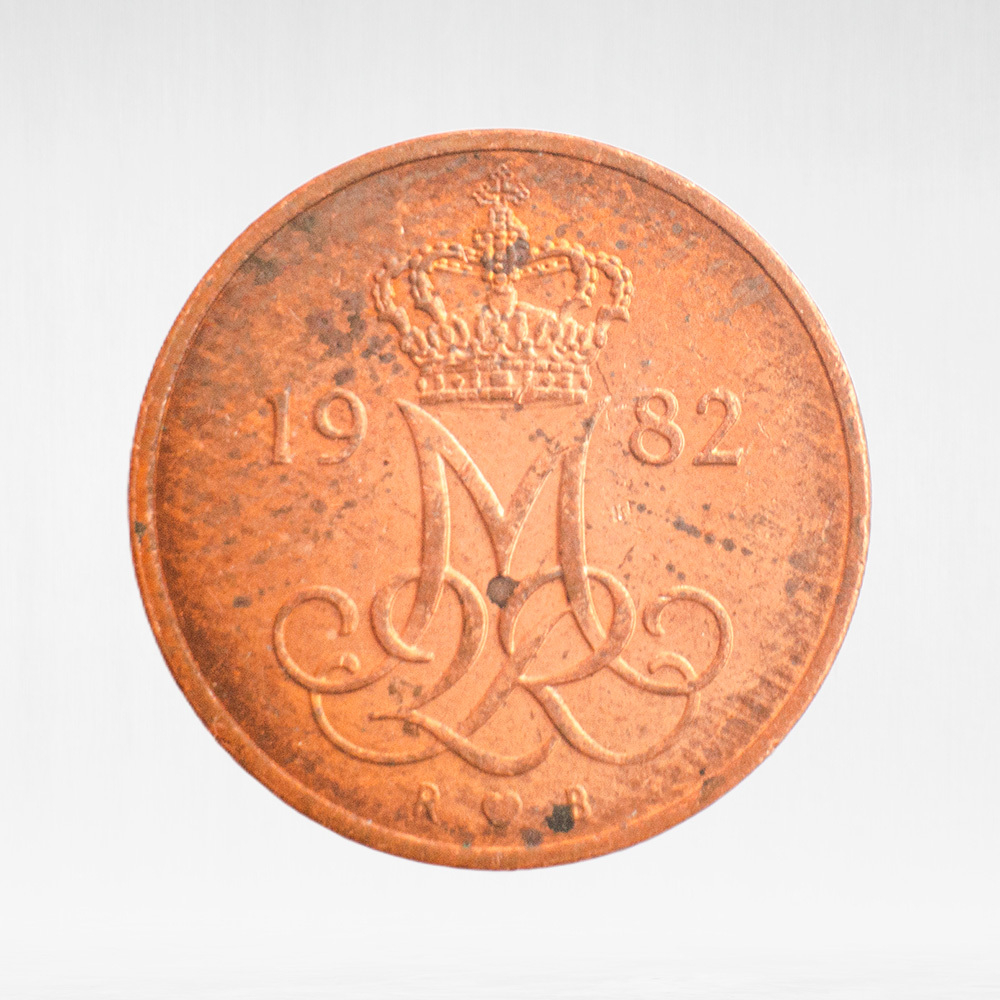 Denmark, 5 Øre - Margrethe II, 1982, VF