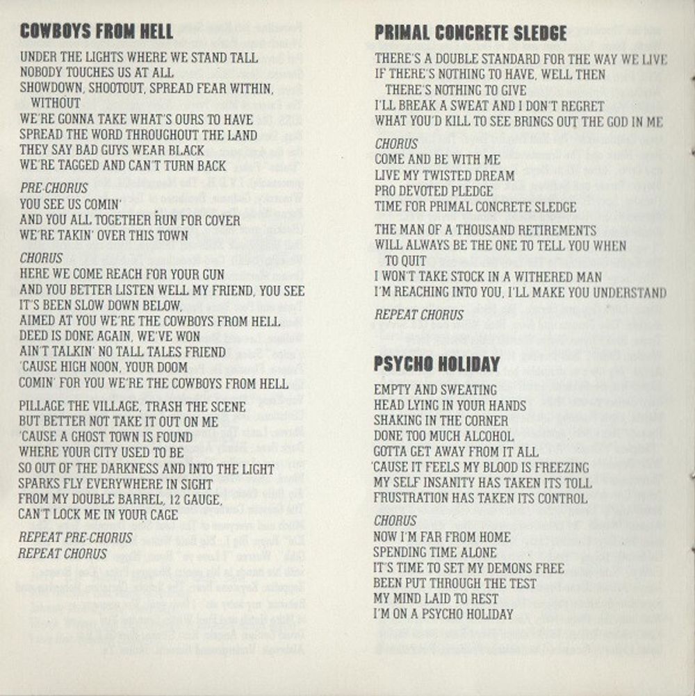 Pantera. Cowboys From Hell (CD) Пантера