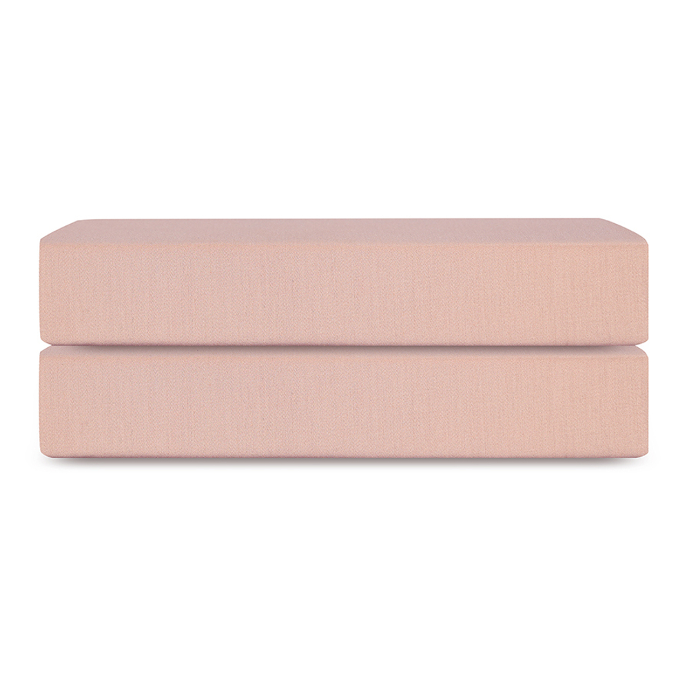 Простыня на резинке из премиального сатина цвета пыльной розы из коллекции essential, 160х200х30 см