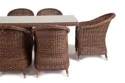 "Эспрессо" обеденная группа плетеная, цвет коричневый