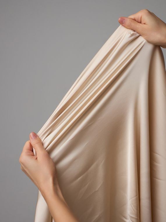 Шелк вискозный стрейч, арт. 15308, Китай, кремовый