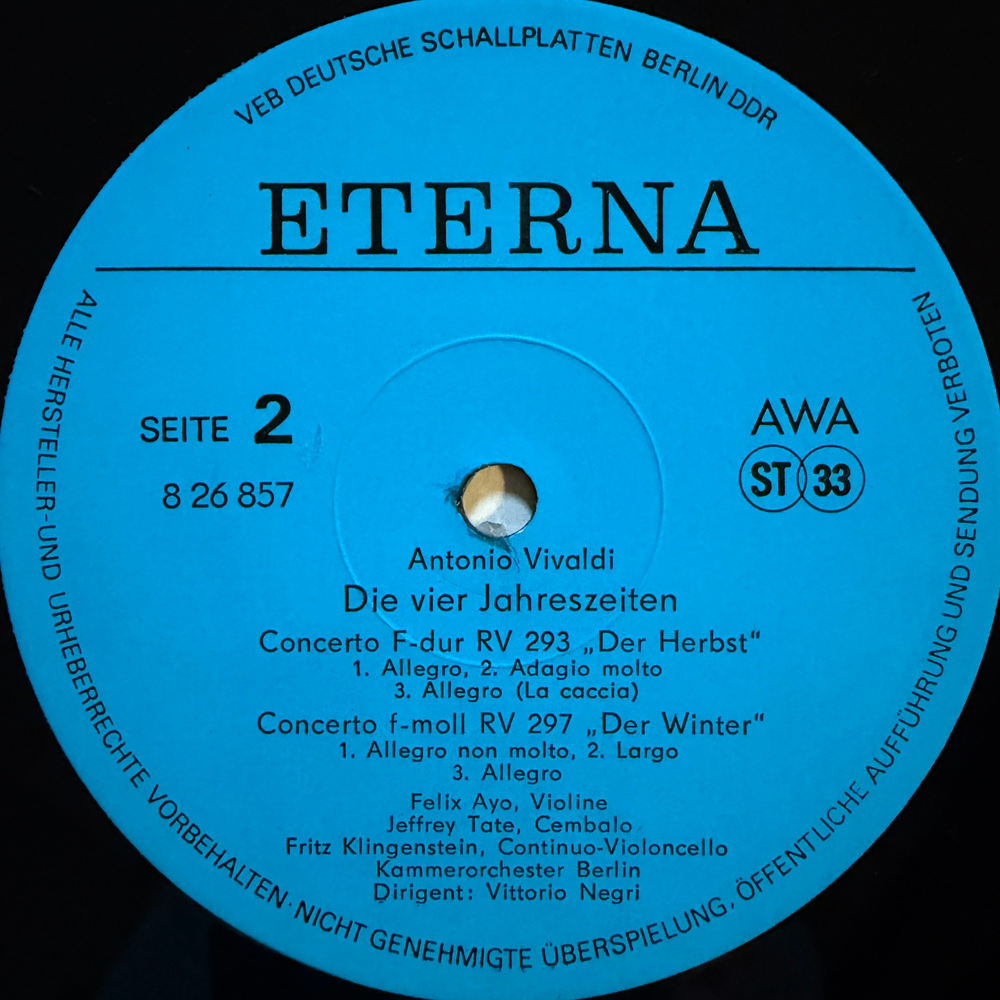 Вивальди - Времена года (ГДР 1986г.) Т