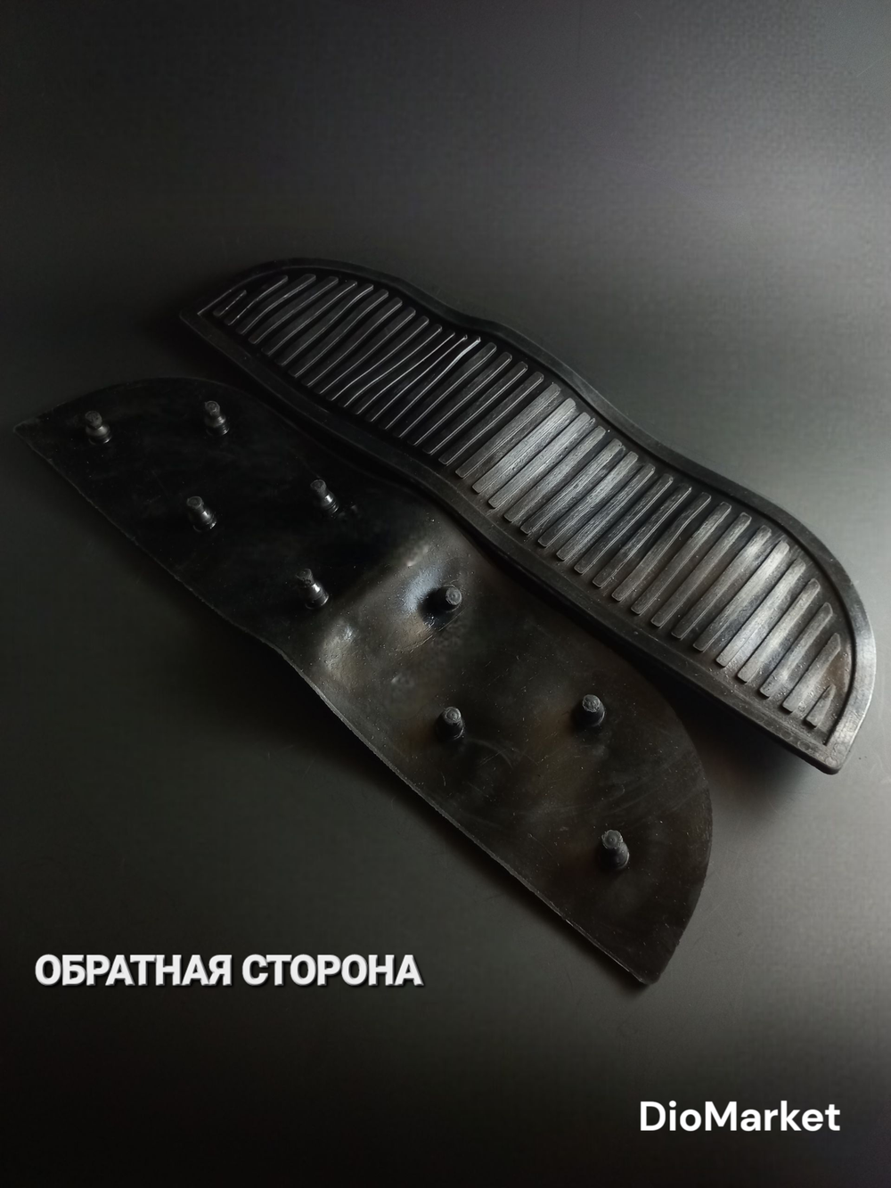 Коврики подножек пассажира на мопед Альфа (закругленные)