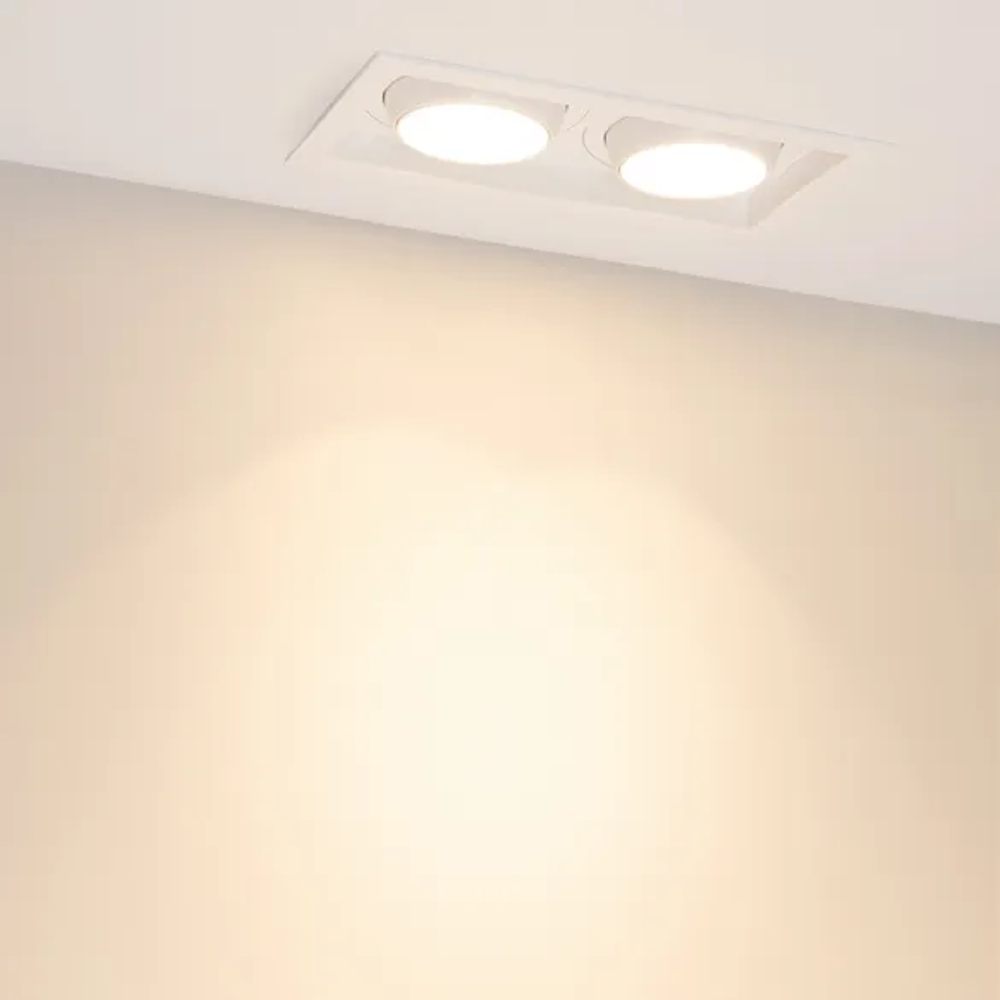 Светильник MS-VORTEX-BUILT-S250x140-2x30W Warm3000 (WH-WH, 17 deg, 230V) (Arlight, IP20 Металл, 5 лет) 057767