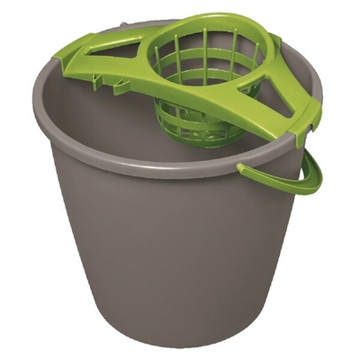 Ведро с отжимом 10 литров круглое, с фиксатором для швабры YORK