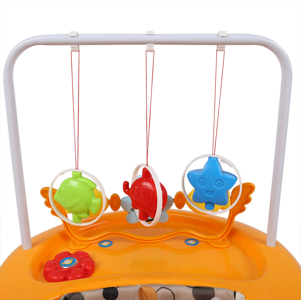 Ходунки "BUGGY C", 6 силиконовых колес, муз. (Alis) (оранжевый)