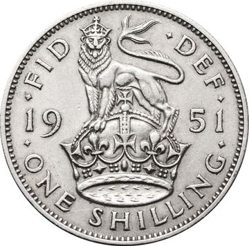 1 шиллинг 1951 Великобритания (Английский шиллинг)