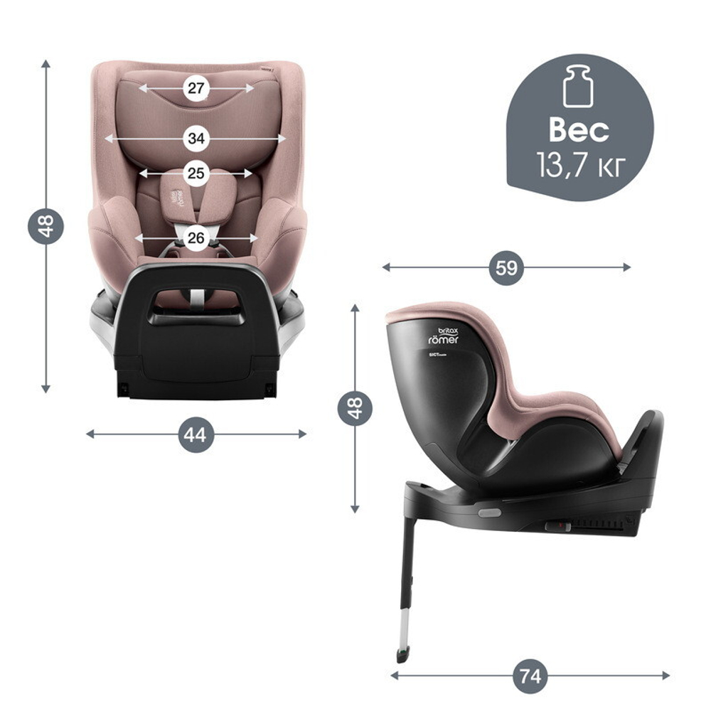 Детское автокресло Britax Roemer Dualfix Pro Style Dusty Rose