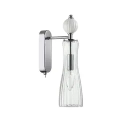 8268/1W NEOCLASSI хром/белый/прозрачный, металл/керамика/стекло Бра Е14 1*40W 220V EMILY