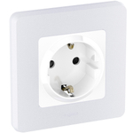 Розетка с заземлением со шторками 16А 250В белый Inspiria Legrand