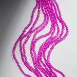 Хрустальные бусины "Марказит" с эффектом иризации, оттенок "Фуксия", 4,3*3,5мм, рондель