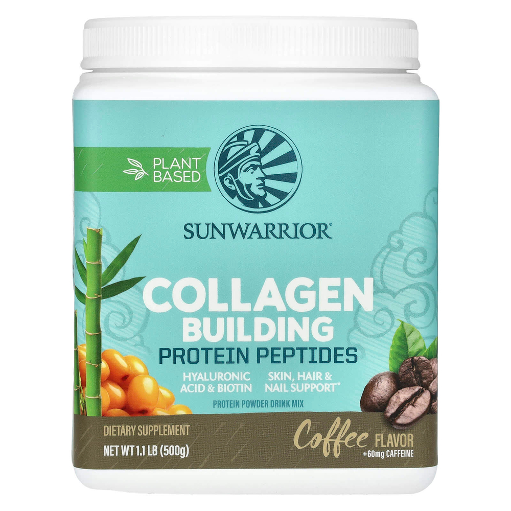 Sunwarrior, пептиды протеина для формирования коллагена, со вкусом кофе, 500 г (1,1 фунта)