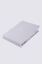 Сатиновая простынь на резинке EcoCotton 120х200 | серая