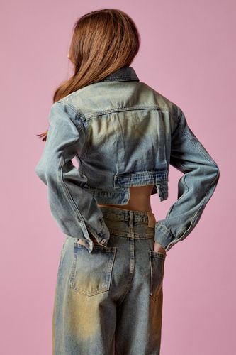 Укороченный жакет из денима