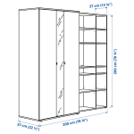 Шкаф  - VIHALS IKEA/ ВИХАЛС ИКЕА, 200x57x200 см, белый
