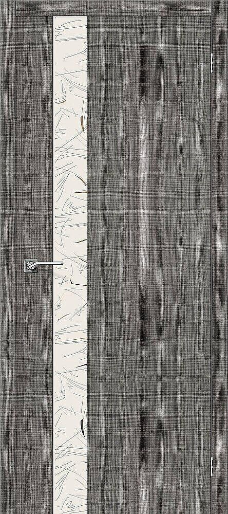 Дверь Порта-51 SA / Цвет Grey Crosscut / Стекло Silver Art / Двери Браво