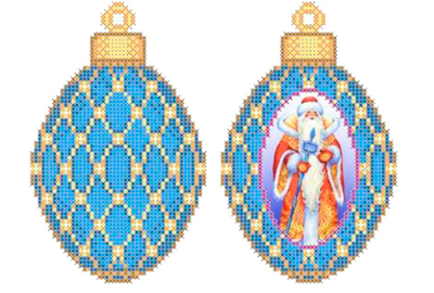 Г-438 НГ игрушка синяя шишка. Дед мороз