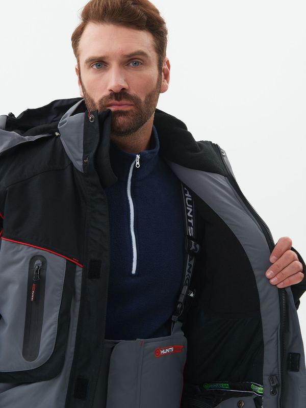 Костюм зимний Siberia LUX ткань Breathable цвет Серый/Черный