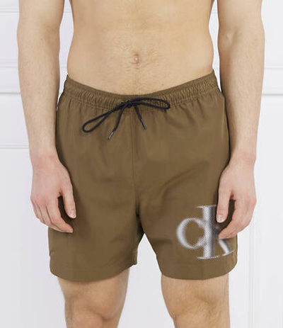 Шорты для плавания Calvin Klein Swimwear - коричневый(KM0KM00800)